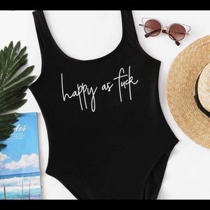 Black One piece bathing suit